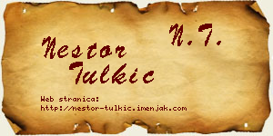 Nestor Tulkić vizit kartica